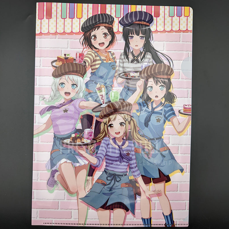 BanG Dream! Cafe 2018 - A4 Clearfile - Key Visual Cast