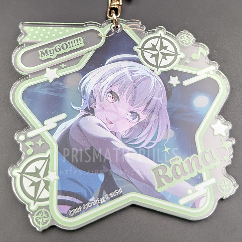 BanG Dream! - Large Star Acrylic Keychain - Rana Kaname ("A Kitten Clawing at the Guitar")