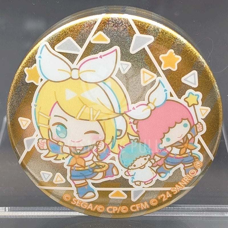 Project SEKAI × Sanrio - Hologram Can Badge - Rin Kagamine