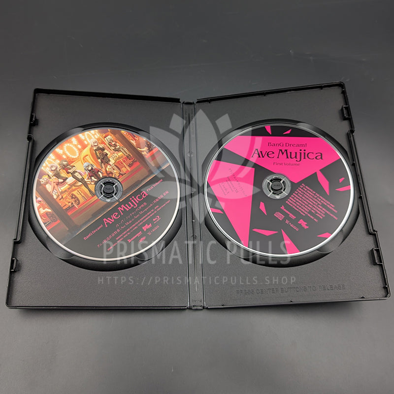Ave Mujica Volume 1 blu-ray case inside, including both discs