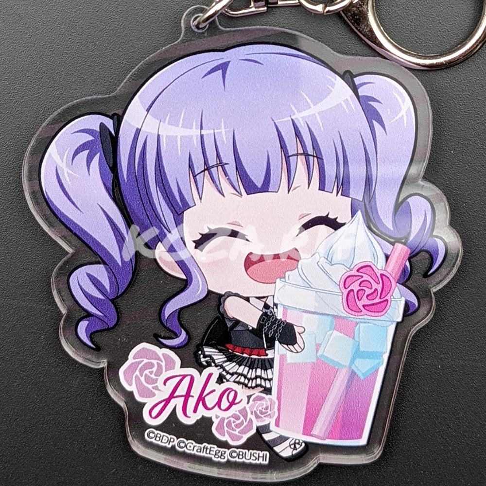 BanG Dream! - Mugyutto Acrylic Keychain - Ako Udagawa ("Drink" ver.)
