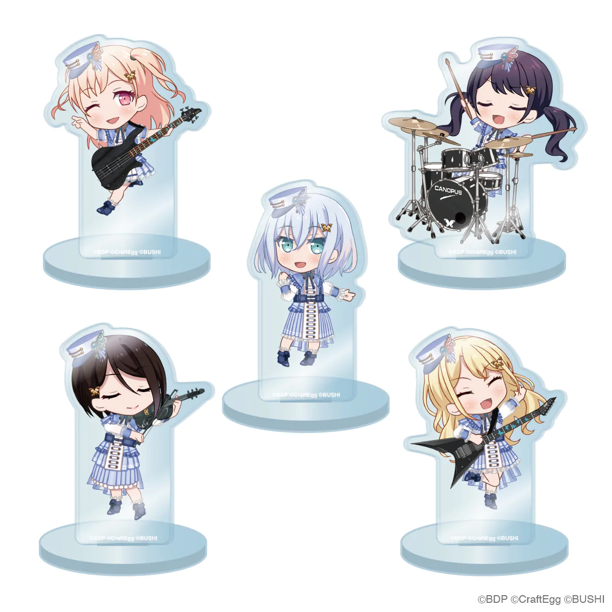BanG Dream! - Chibi Acrylic Stand - Mashiro Kurata ("Pale Blue Noblesse")