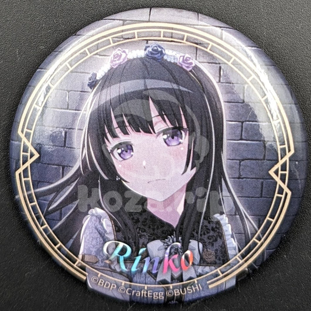 BanG Dream! Roselia "Farbe" LIVE - Can Badge - Rinko Shirokane