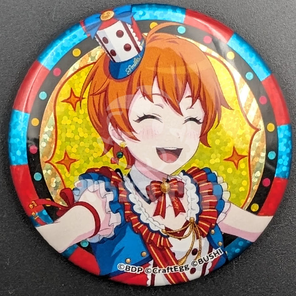 BanG Dream! Hello, Happy World! "Happy! Lucky! Smile! Festival!" LIVE - Hologram Can Badge - Hagumi Kitazawa