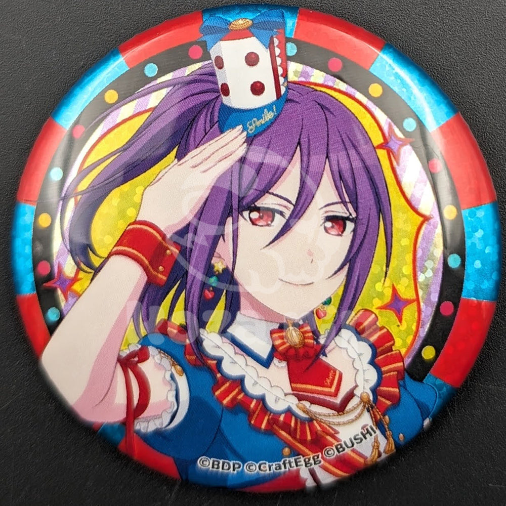 BanG Dream! Hello, Happy World! "Happy! Lucky! Smile! Festival!" LIVE - Hologram Can Badge - Kaoru Seta