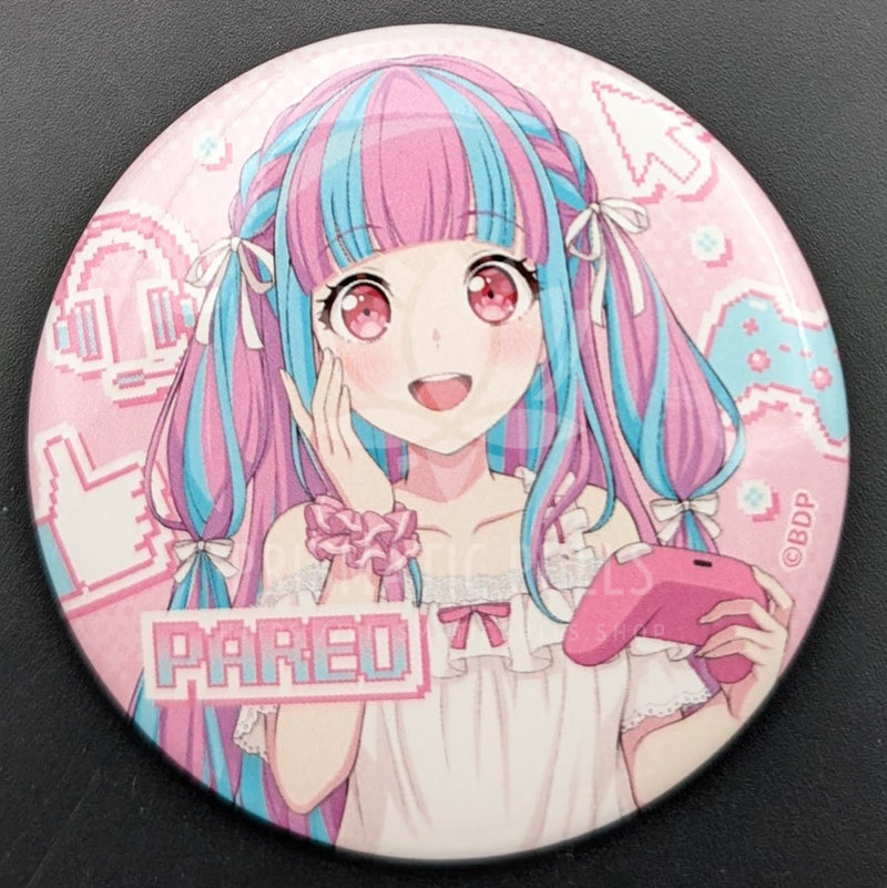 BanG Dream! × Village Vanguard - Can Badge - PAREO (Reona Nyubara) (Game Party! ver.)