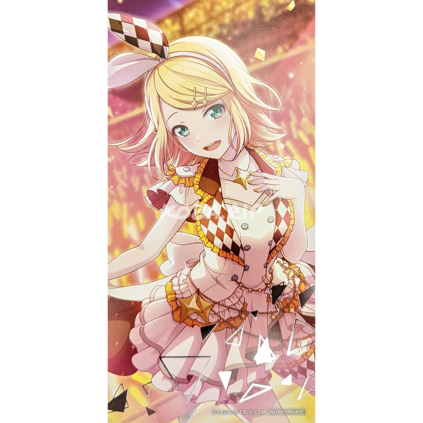 Project SEKAI - Animate Summer Fair 2022 - Illustration Card - Rin Kagamine (MORE MORE JUMP! ver.)