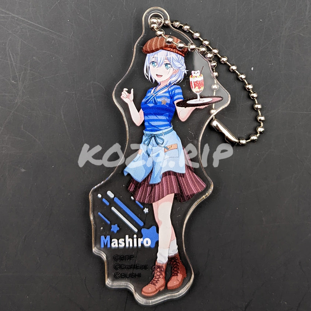 BanG Dream! Cafe 2022 - Acrylic Keychain - Mashiro Kurata (KV ver.)