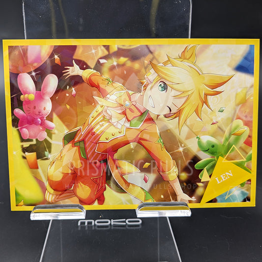 Project SEKAI - Hologram Postcard - Len Kagamine [Wonderlands×Showtime ver.] ("New Troupe Member!" trained ver.)