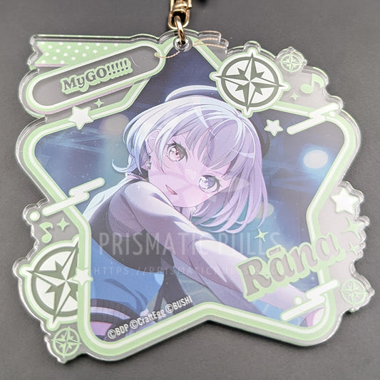 BanG Dream! - Large Star Acrylic Keychain - Rana Kaname ("A Kitten Clawing at the Guitar")