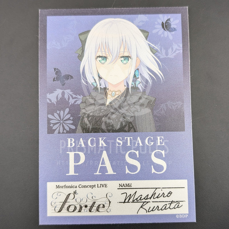 BanG Dream! Morfonica "forte" LIVE 2024 - Backstage Pass Sticker - Mashiro Kurata