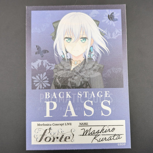 BanG Dream! Morfonica "forte" LIVE 2024 - Backstage Pass Sticker - Mashiro Kurata