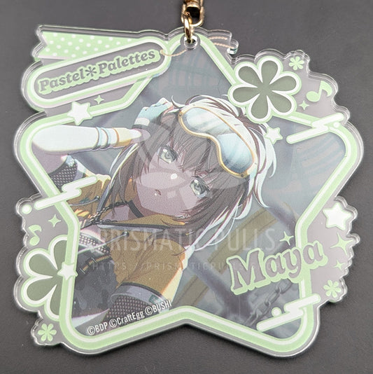 BanG Dream! - Large Star Acrylic Keychain - Maya Yamato ("CRUSH ON THE DRUM!!!")