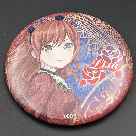 BanG Dream! Roselia "Rosenchor" LIVE - Can Badge - Lisa Imai