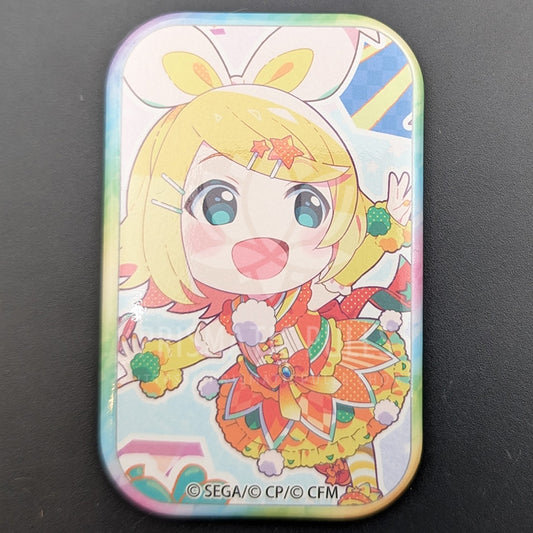 Project SEKAI - Square Can Badge - Rin Kagamine [Wonderlands×Showtime ver.] ("Happy New Year! Lion Dance Robot's New Year's Show!")