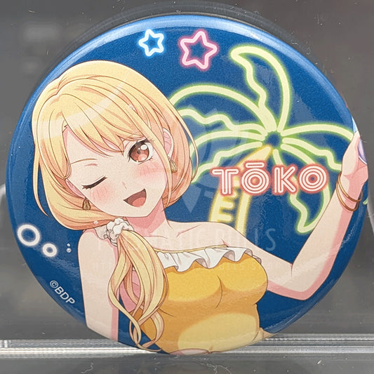 BanG Dream! - Can Badge - Toko Kirigaya (Summer Night Party! ver.)