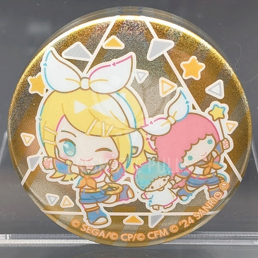 Project SEKAI × Sanrio - Hologram Can Badge - Rin Kagamine