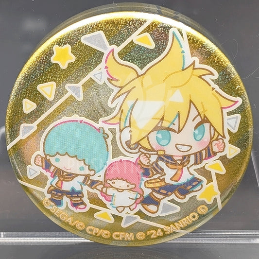 Project SEKAI × Sanrio - Hologram Can Badge - Len Kagamine