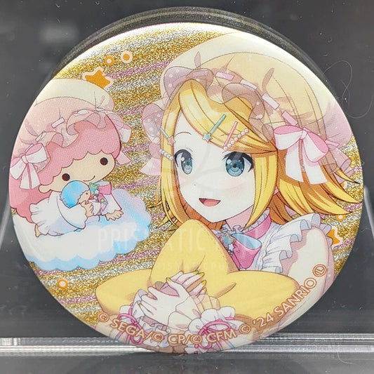 Project SEKAI × Sanrio - Glitter Can Badge - Rin Kagamine