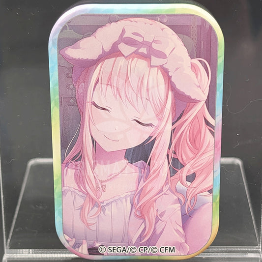 Project SEKAI - Square Can Badge - Mizuki Akiyama ("And Now, I Wear This Ribbon" trained ver.)