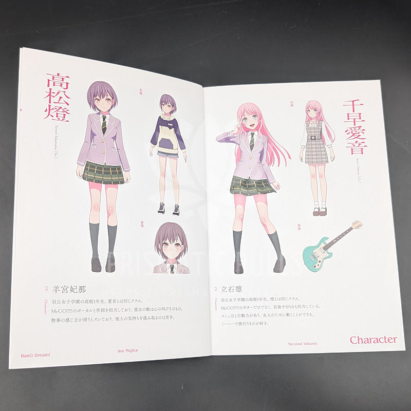 Ave Mujica Volume 2 special booklet, example of inside contents