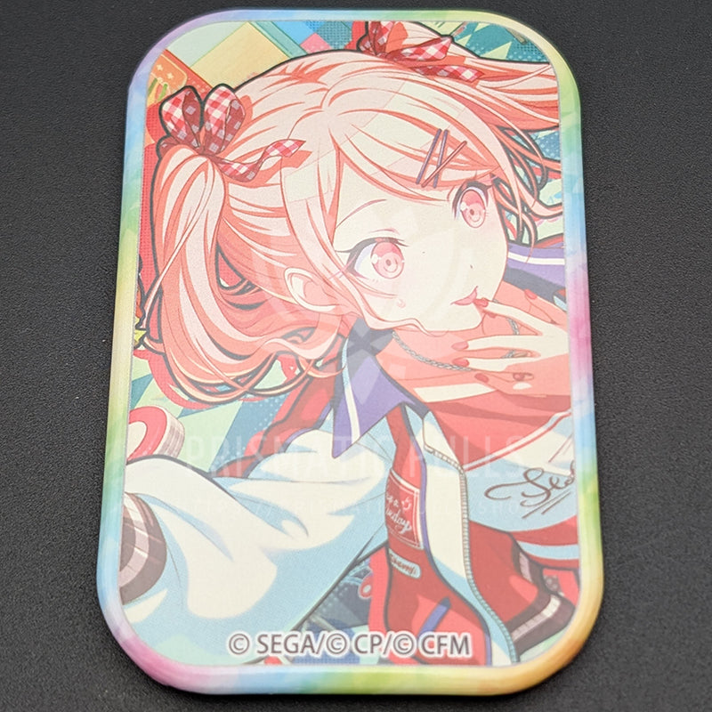Project SEKAI - Square Can Badge - Mizuki Akiyama ("Bustling Cafe ●REC!" trained ver.)