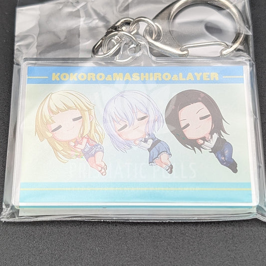 BanG Dream! - Acrylic Keychain - Kokoro Tsurumaki, Mashiro Kurata & LAYER (Rei Wakana) (Chibikoro ver.)