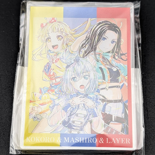 BanG Dream! × Ani-Art - Acrylic Badge - Kokoro Tsurumaki, Mashiro Kurata & LAYER (Rei Wakana)
