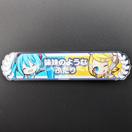 Project SEKAI - Kizuna Rank Acrylic Badge - Miku Hatsune & Rin Kagamine
