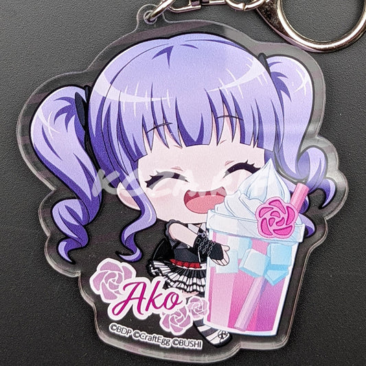 BanG Dream! - Mugyutto Acrylic Keychain - Ako Udagawa ("Drink" ver.)