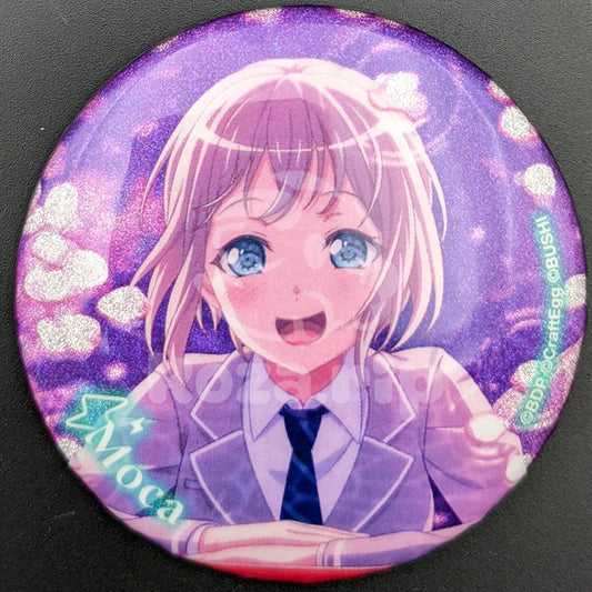 BanG Dream! - Glitter Can Badge - Moca Aoba ("Behold Their Swaying Skirts as They Run")