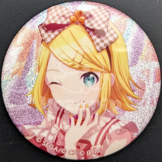 Project SEKAI - Glitter Can Badge - Rin Kagamine [MORE MORE JUMP! ver.] ("Secret Operation Valentine's Day" trained ver.)