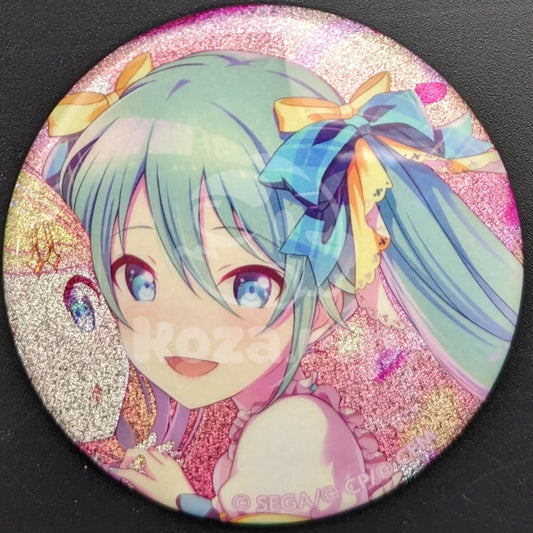 Project SEKAI - Glitter Can Badge - Miku Hatsune ("The Big Debut") [MORE MORE JUMP! ver.]