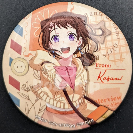 BanG Dream! - Spring 2023 Can Badge - Kasumi Toyama (Letter ver.)