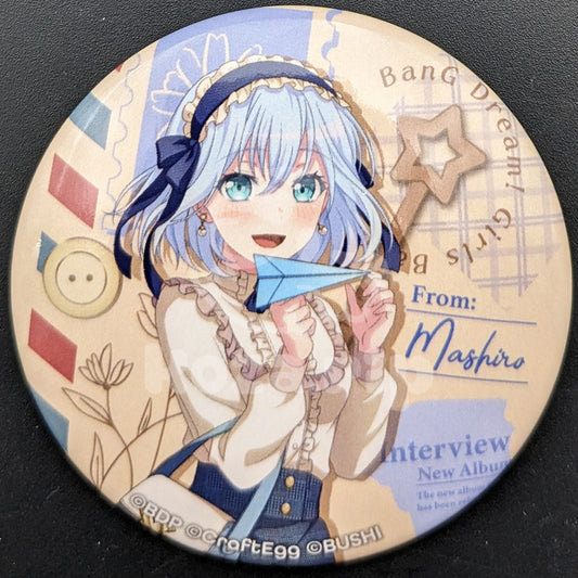 BanG Dream! - Spring 2023 Can Badge - Mashiro Kurata (Letter ver.)