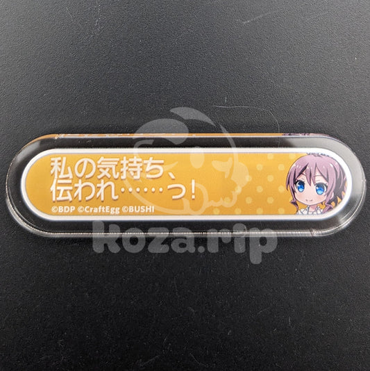 BanG Dream! - Title Acrylic Badge - Saya Yamabuki - "Go, feelings! Go...!"