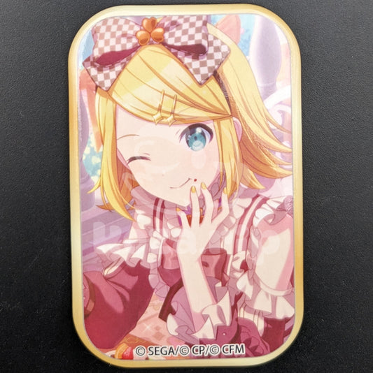 Project SEKAI - Square Can Badge - Rin Kagamine ("Secret Operation Valentine's Day" trained) [MORE MORE JUMP! ver.]