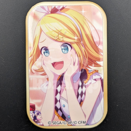 Project SEKAI - Square Can Badge - Rin Kagamine ("Secret Operation Valentine's Day") [MORE MORE JUMP! ver.]