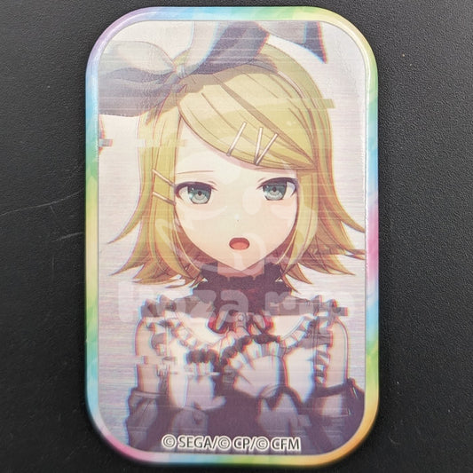 Project SEKAI - Square Can Badge - Rin Kagamine [Nightcord at 25:00 ver.] ("On This Blank Canvas, I Paint")