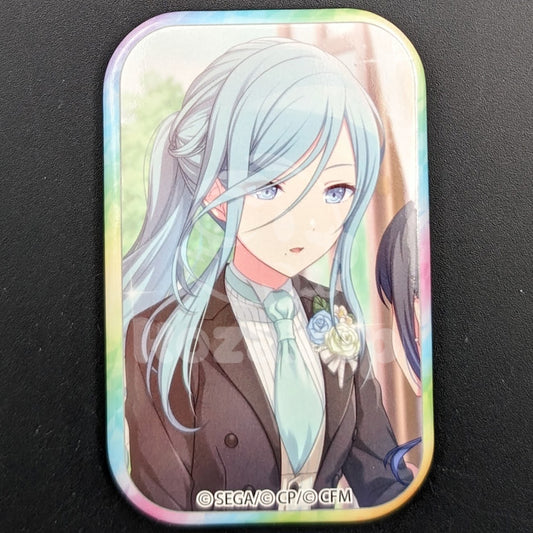 Project SEKAI - Square Can Badge - Shizuku Hinomori ("Wishing to the Blue Sky for Your Happiness!")