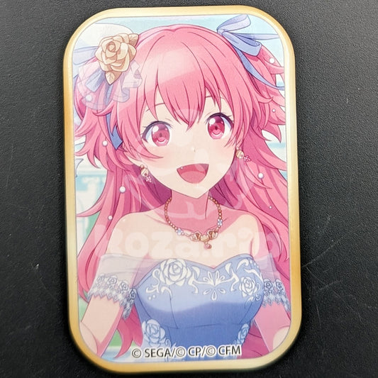 Project SEKAI - Square Can Badge - Airi Momoi ("Wishing to the Blue Sky for Your Happiness!" trained ver.)