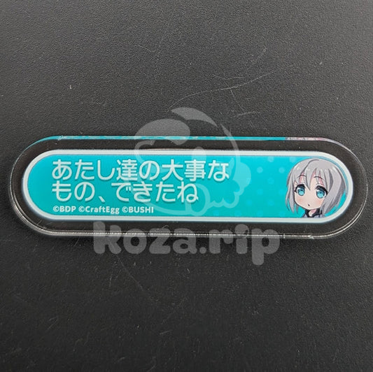 BanG Dream! - Title Acrylic Badge - Moca Aoba - "I think that makes things official."