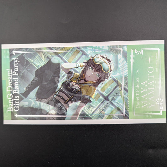 BanG Dream! - Ticket Sticker - Maya Yamato ("CRUSH ON THE DRUM!!!")