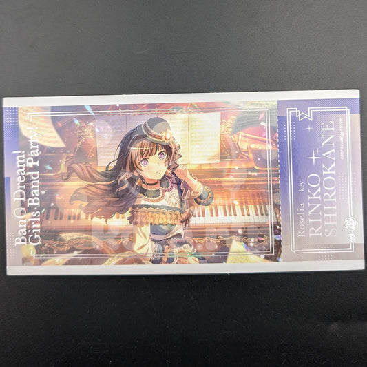 BanG Dream! - Ticket Sticker - Rinko Shirokane ("So Begins the Sound of My Past/Present")