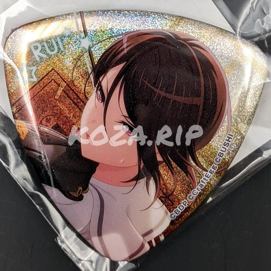 BanG Dream! - Guitar Pick Glitter Can Badge - Rui Yashio