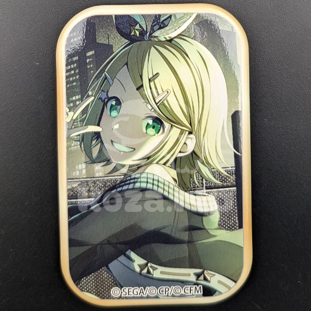Project SEKAI - Square Can Badge - Rin Kagamine [Leo/need ver.] ("Don't lose faith!" trained ver.)