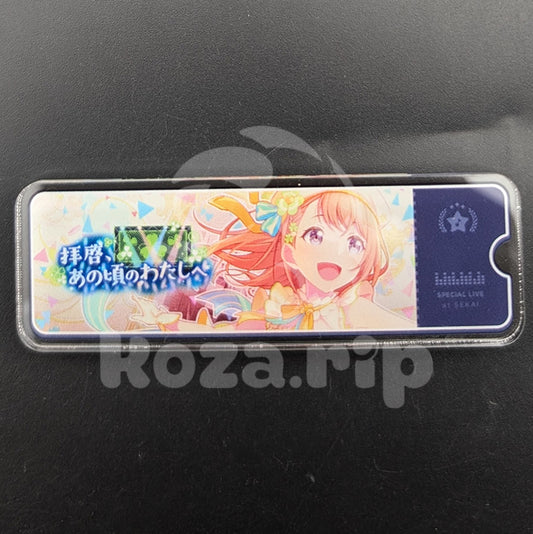 Project SEKAI - Acrylic Badge - Minori Hanasato "Dear Me, From Back Then" After Show Banner