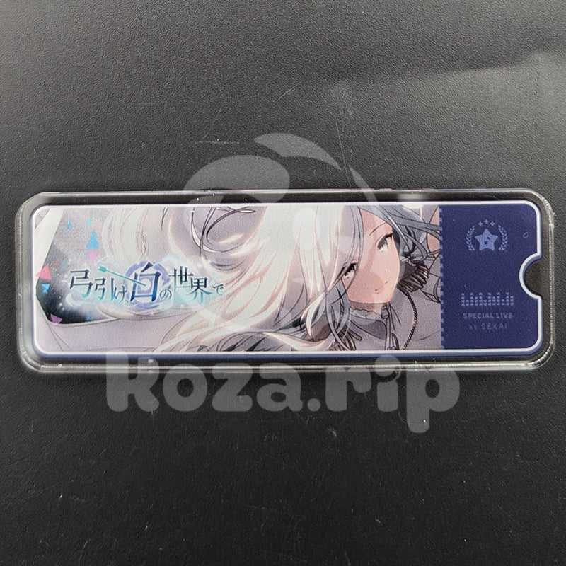 Project SEKAI - Acrylic Badge - Shizuku Hinomori "Raise Your Bow in a Snow-White World" After Show Banner