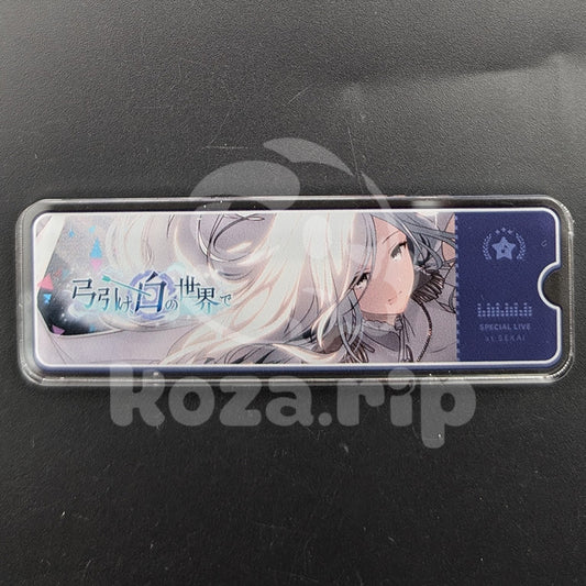 Project SEKAI - Acrylic Badge - Shizuku Hinomori "Raise Your Bow in a Snow-White World" After Show Banner