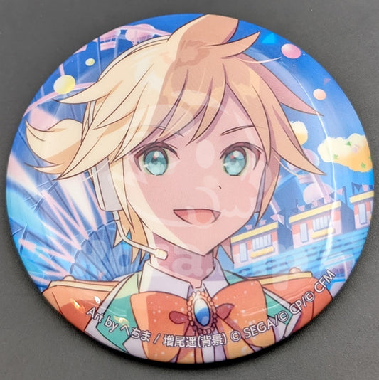 Project SEKAI - Large Can Badge - Len Kagamine [Wonderlands x Showtime ver.] (Connect Live 3rd ANNIVERSARY Memorial Stage ver.)